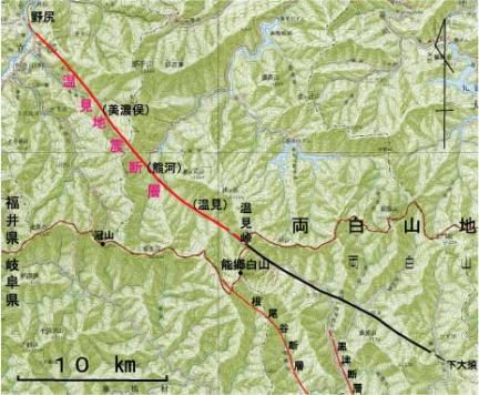 濃尾地震と根尾谷断層: 濃尾地震断層系のすがた